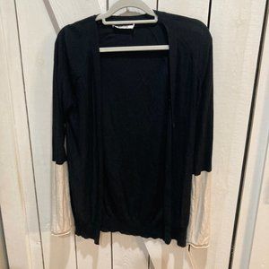 T Alexander Wang black white color block cardigan small